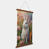 Blossom Bunny & Carrot Patch Tapestry Wandteppich Mit Holzrahmen (Gewinkelt)