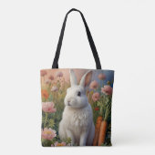 Blossom Bunny & Carrot Patch Totbeutel Tasche (Rückseite)