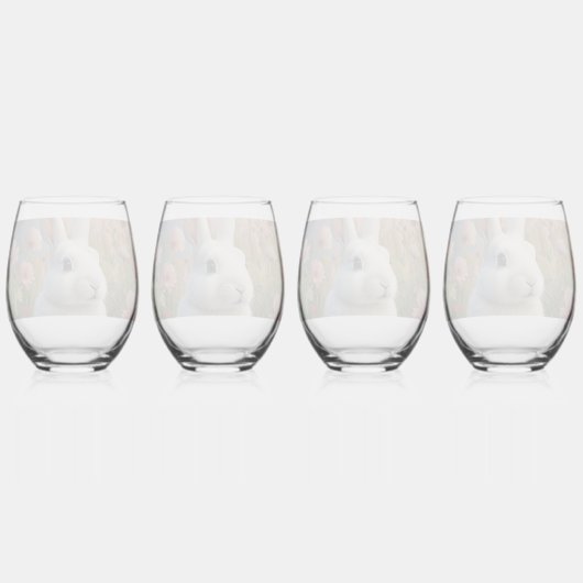 Blossom Bunny & Carrot Patch Trinkbehälter Set Weinglas Ohne Stiel (Hinten)