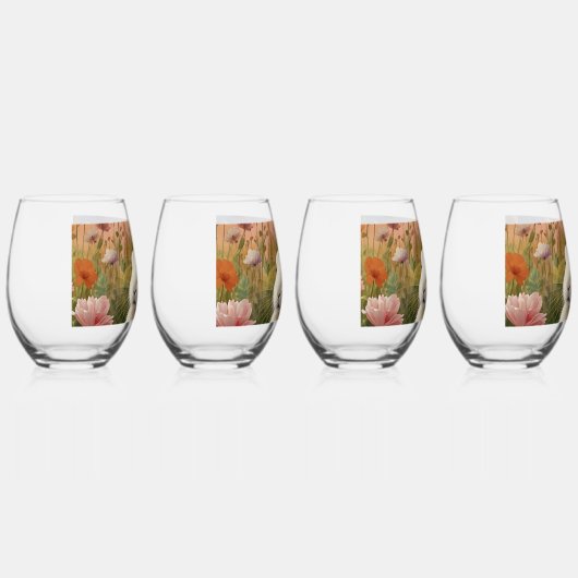 Blossom Bunny & Carrot Patch Trinkbehälter Set Weinglas Ohne Stiel (Rechts)