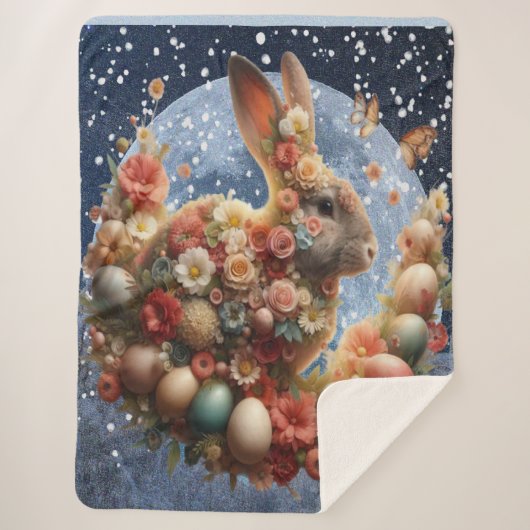 Blossom Bunny Easter  Sherpadecke (Vorderseite)