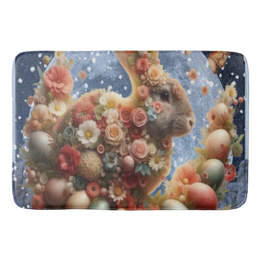 Blossom Bunny Ostern  Badematte (Vorderseite)