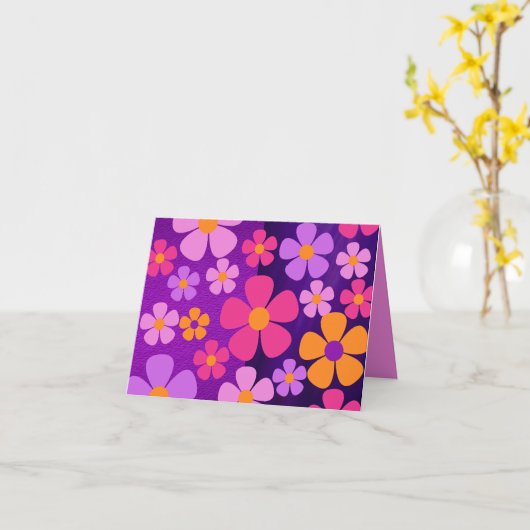 Blossom Burst Vibranly florale Faltenkarte Karte (Gelbe Blume)