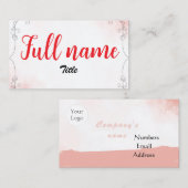 Blossom business card visitenkarte (Vorne/Hinten)