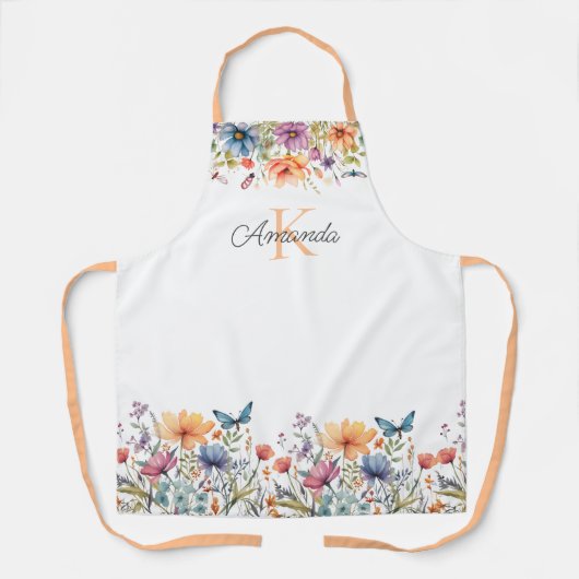 Blossom & Butterfly Personalisierte Schürze (Vorderseite)