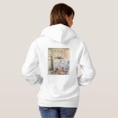 Blossom Café vorne/hinten Hoodie (Schwarz voll)