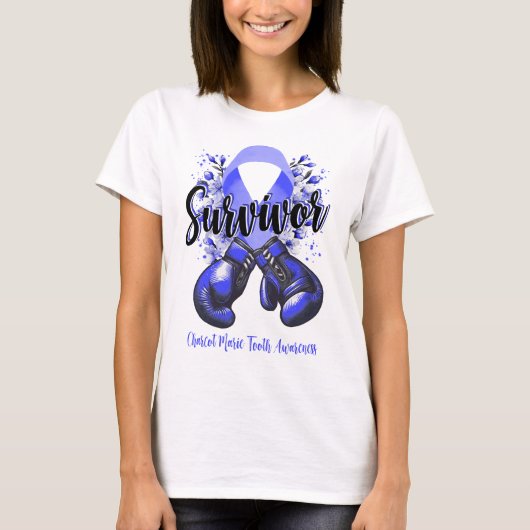 Blossom Charcot Marie Tooth Warrior Survivor T-Shirt (Vorderseite)