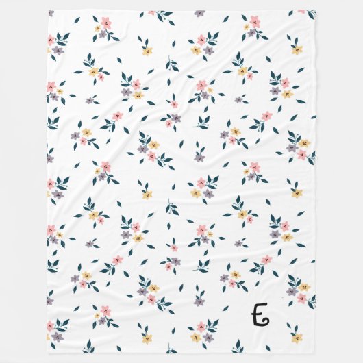 Blossom Charm Monogram Fleecedecke (Vorderseite)