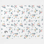 Blossom Charm Monogram Fleecedecke (Vorderseite (Horizontal))