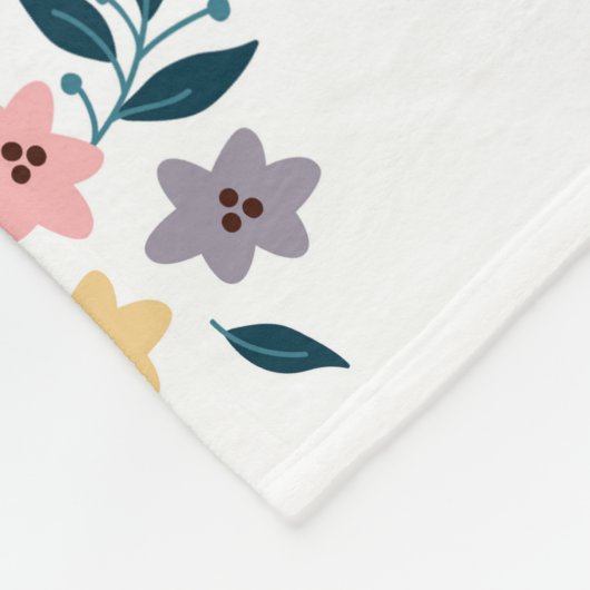 Blossom Charm Monogram Fleecedecke (Ecke)