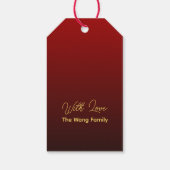 Blossom Chinesischer Drache Jahr Papier geschnitte Geschenkanhänger (Rückseite)