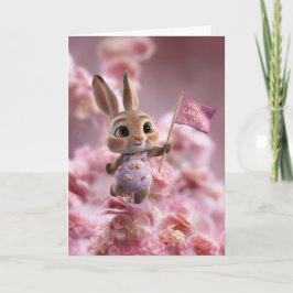 Blossom Cloud Baby Bunny Encouragement Card Karte
