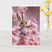 Blossom Cloud Baby Bunny Encouragement Card Karte (Gelbe Blume)