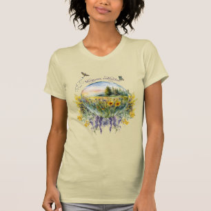 Blossom Collector Wildblume Wiese Kristallkugel T-Shirt