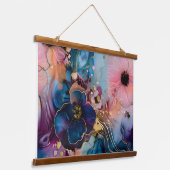 Blossom-Couture Botanical Wandteppich Mit Holzrahmen (Gewinkelt)