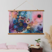Blossom-Couture Botanical Wandteppich Mit Holzrahmen (Schlafzimmer)