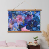 Blossom-Couture Botanical Wandteppich Mit Holzrahmen (Schlafzimmer)