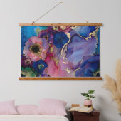 Blossom-Couture Botanical Wandteppich Mit Holzrahmen (Schlafzimmer)