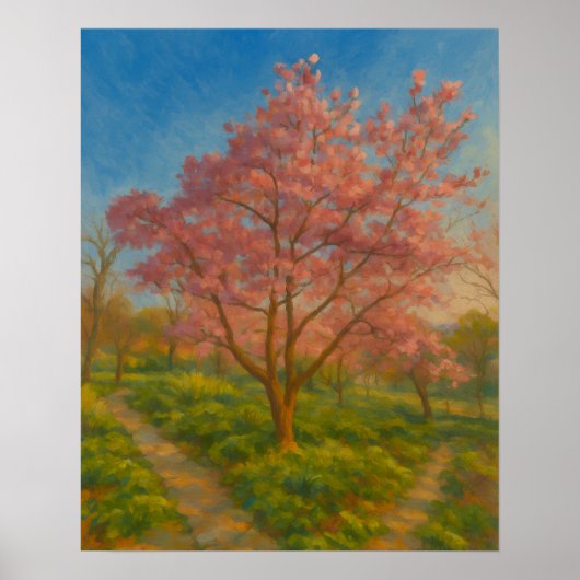Blossom Crossroads - Frühjahrsgarten Poster (Vorne)