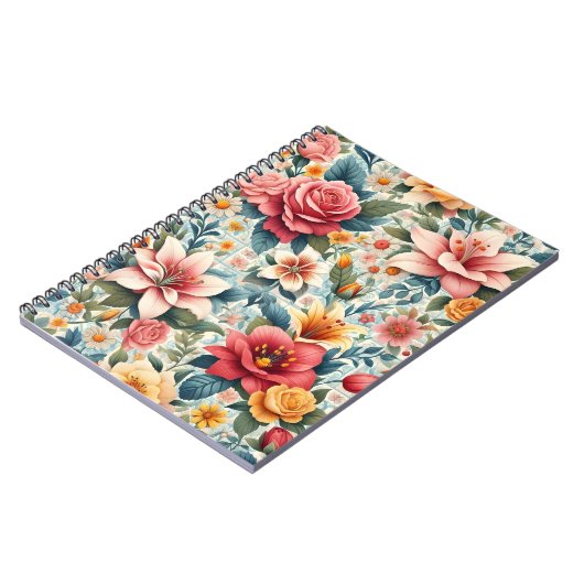 Blossom Delight Tile Journal Notizblock (Linke Seite)
