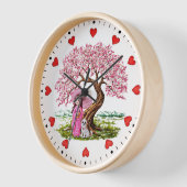 Blossom Dreams: Kimono Girl & Puppy Uhr (Winkel)