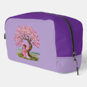 Blossom Dreams: Kimono Girl & Puppy Waschbeutel (Rechte Ecke)