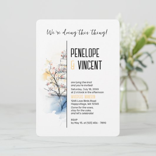 Blossom Einladung (Stehend Vorderseite)