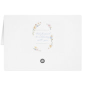 Blossom Elegance Florals Mehrfarbige Tischnummern (Rückseite Horizontal)