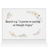 Blossom Elegance Florals Mehrfarbige Tischnummern (Innenansicht Horizontal (Oben))