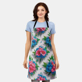 Blossom Elegante: Chic floral Muster Schürze (Getragen)