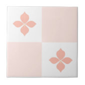 Blossom eleganter Lachs florale Fliesen Set Muster (Vorderseite)