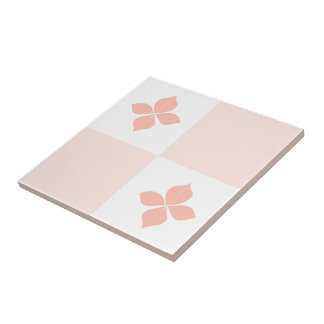 Blossom eleganter Lachs florale Fliesen Set Muster