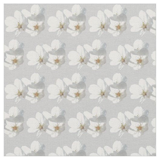 Blossom Fabric White Blossom Stoff Baumwolle oder  (Nahaufnahme)