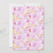 Blossom Federlicht lila Abend Empfang Einladung (Rückseite)