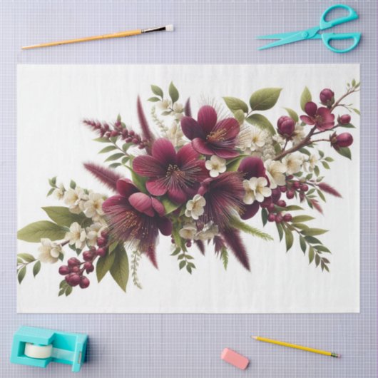 Blossom Foliage Decoupage Seidenpapier (Basteln)