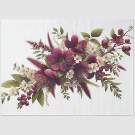 Blossom Foliage Decoupage Seidenpapier (Vorderseite)