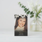 Blossom Foto Beerdigung Gebetskarte Visitenkarte (Stehend Vorderseite)