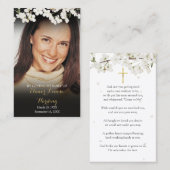 Blossom Foto Beerdigung Gebetskarte Visitenkarte (Vorne/Hinten)