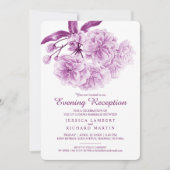 Blossom Frühjahr lila Dämmerung Abend Empfang Einladung (Vorderseite)