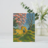 Blossom Gate - Bezaubernde Gartenmalerei Postkarte (Stehend Vorderseite)