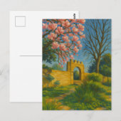 Blossom Gate - Bezaubernde Gartenmalerei Postkarte (Vorne/Hinten)