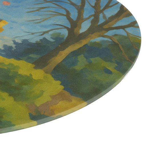 Blossom Gate - Bezaubernde Gartenmalerei Schneidebrett (Ecke)