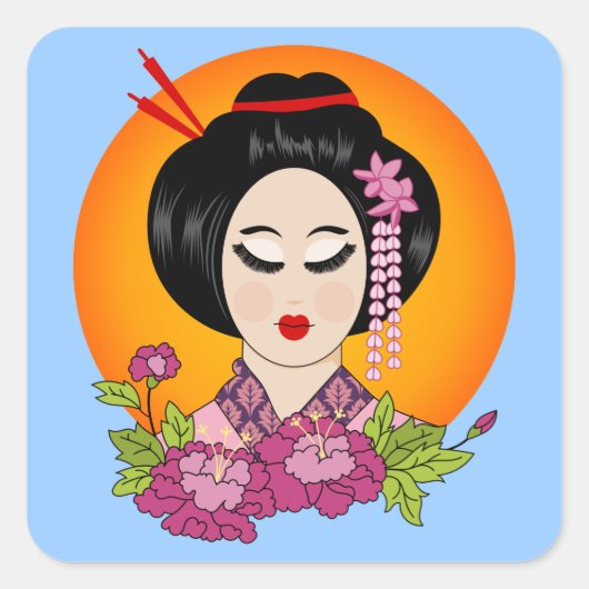 Blossom Geishal Stickers (Vorderseite)
