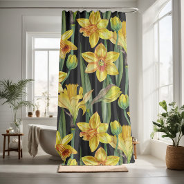 Blossom gelb blumengeschmückt Auge auffällig Duschvorhang