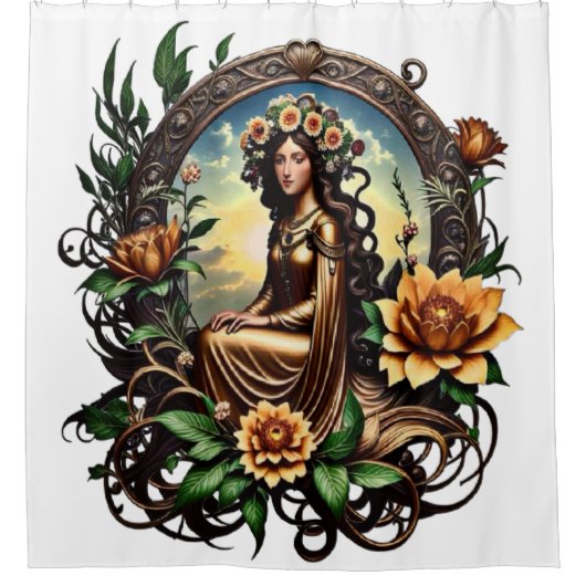 Blossom Girl Duschvorhang (Vorderseite)