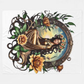 Blossom Girl Fleecedecke (Vorderseite (Horizontal))
