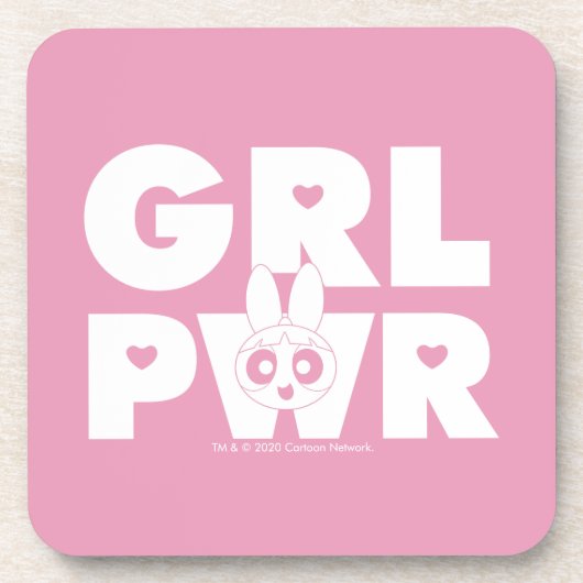 Blossom Girl Power Getränkeuntersetzer (Vorderseite)
