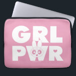 Blossom Girl Power Laptopschutzhülle<br><div class="desc">The Powerpuff Girls Abbreviated | "GRL PWR" featuring Blossom!</div>