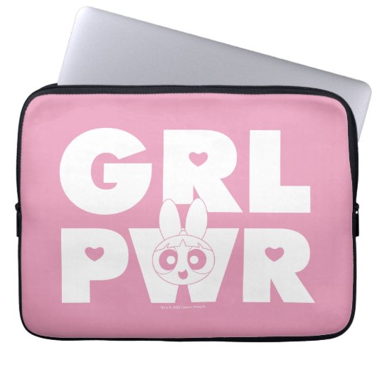 Blossom Girl Power Laptopschutzhülle (Vorderseite)