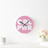 Blossom Girl Power Runde Wanduhr (Zuhause)